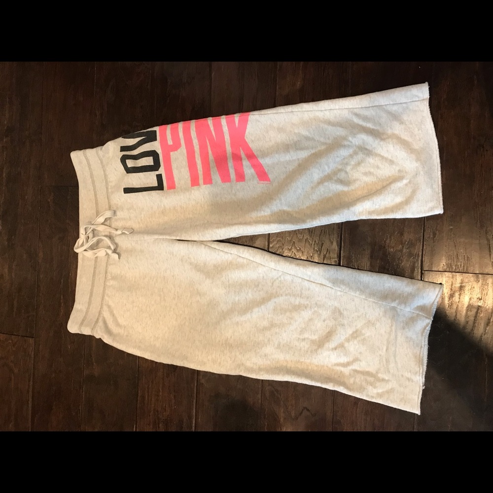 Victorias Secret Pink Small Sweatpants Grey Womens